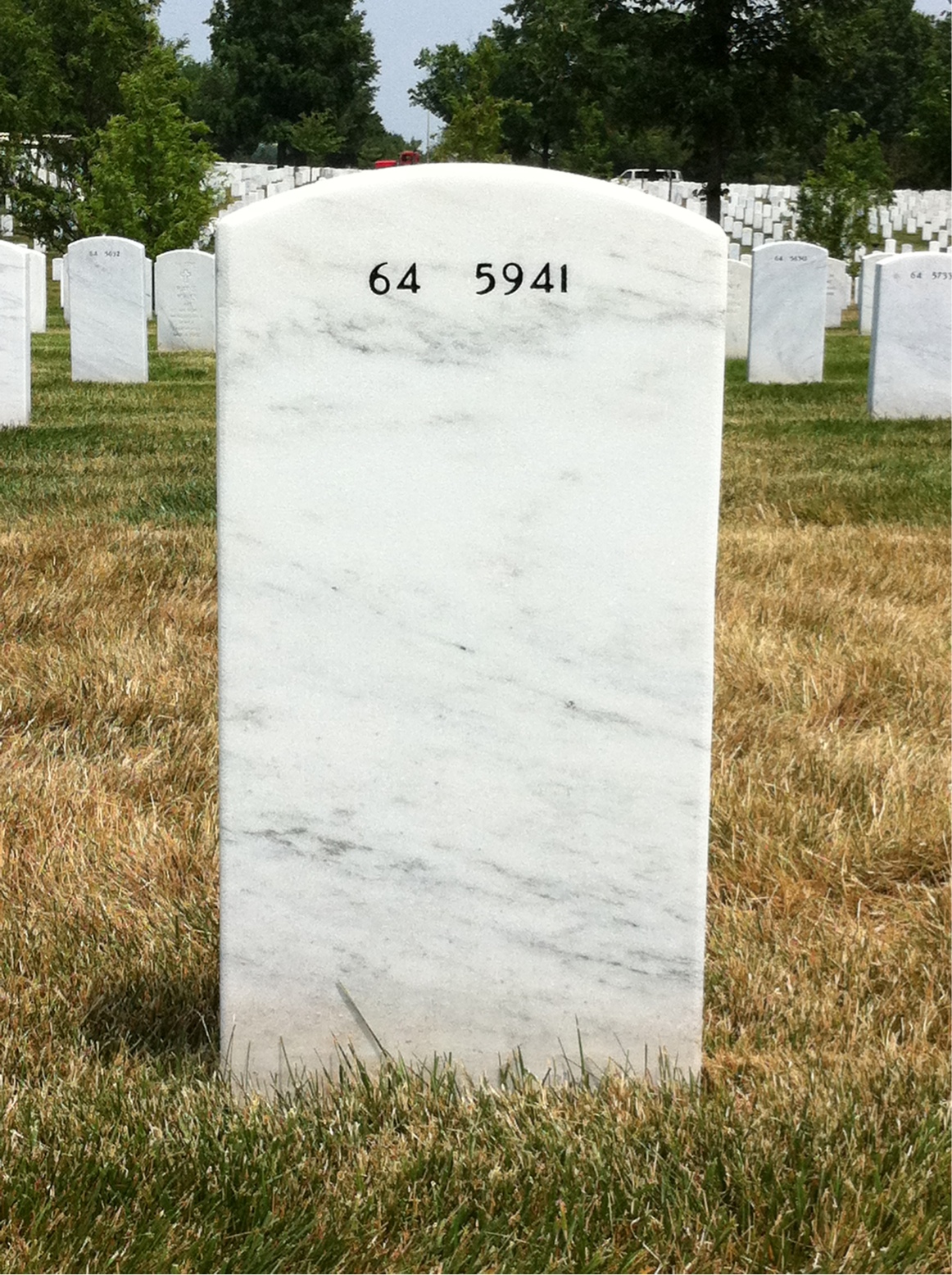 Back of headstone — Colbert O'Neal