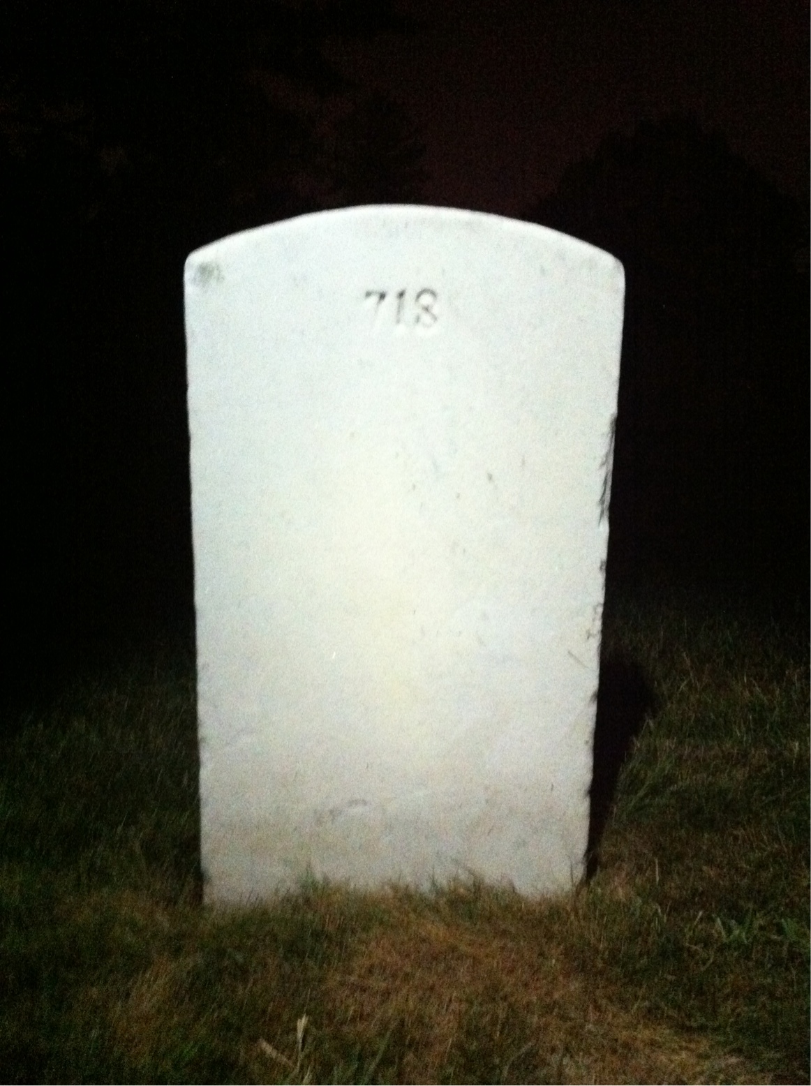 Back of headstone — Ernest Moffitt