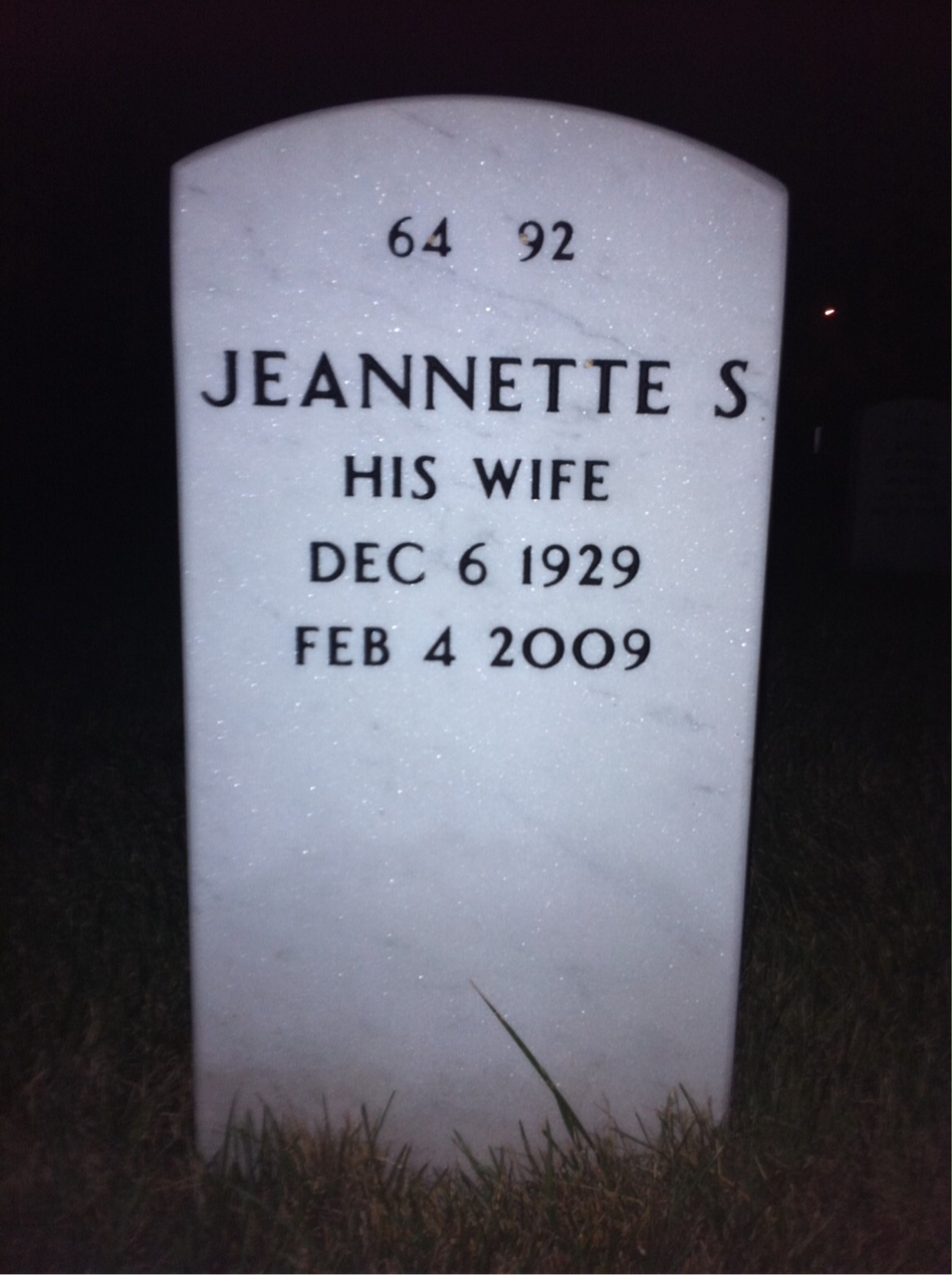 Back of headstone — Charles Hamner