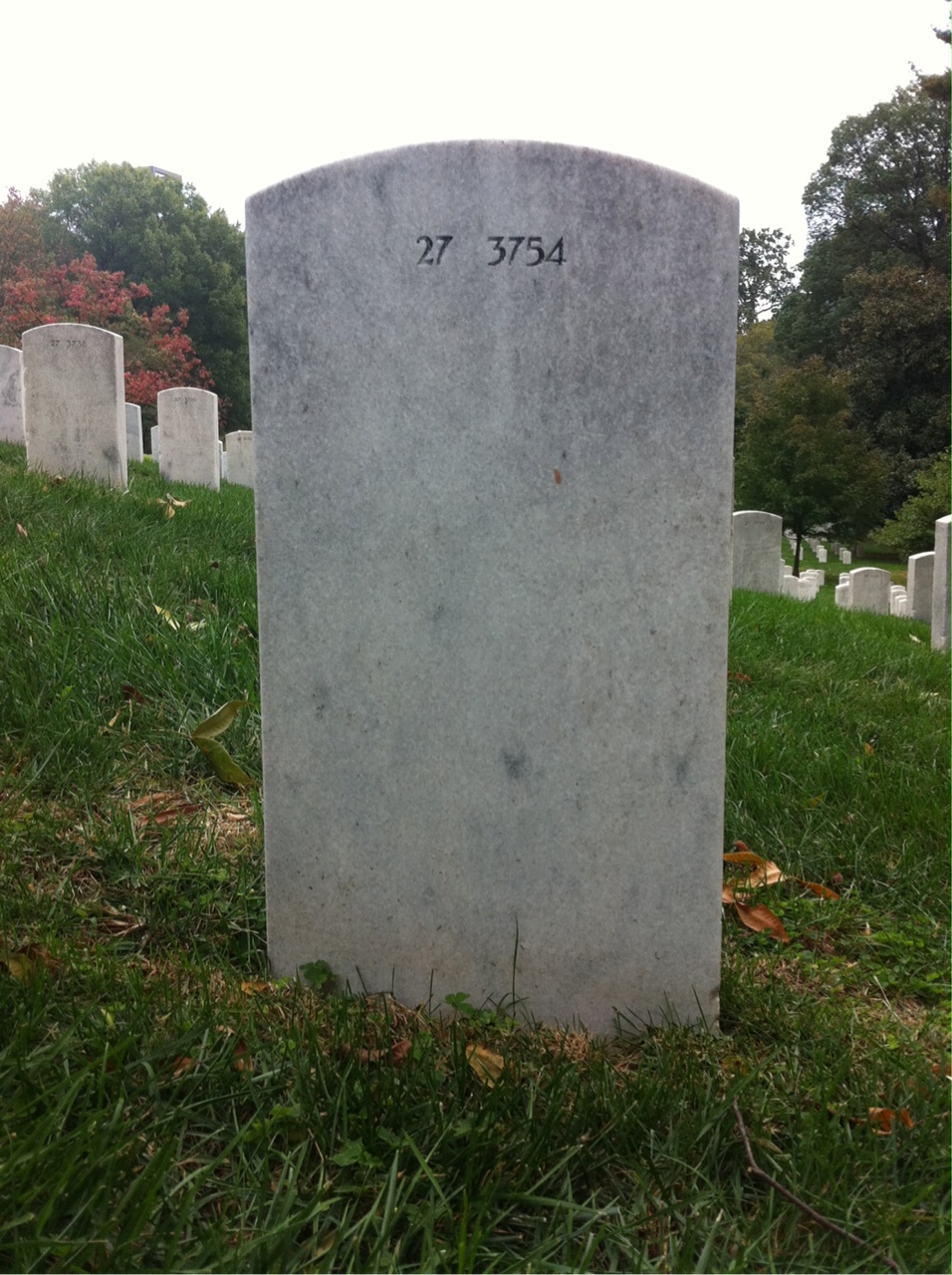 Back of headstone — Benj Baker