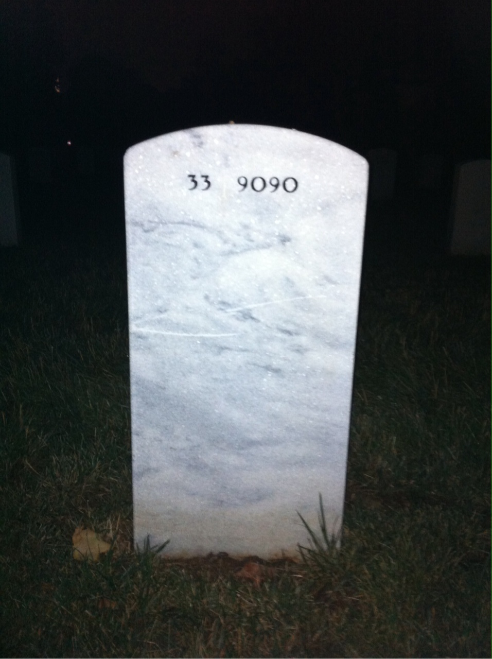 Back of headstone — Thomas Moken
