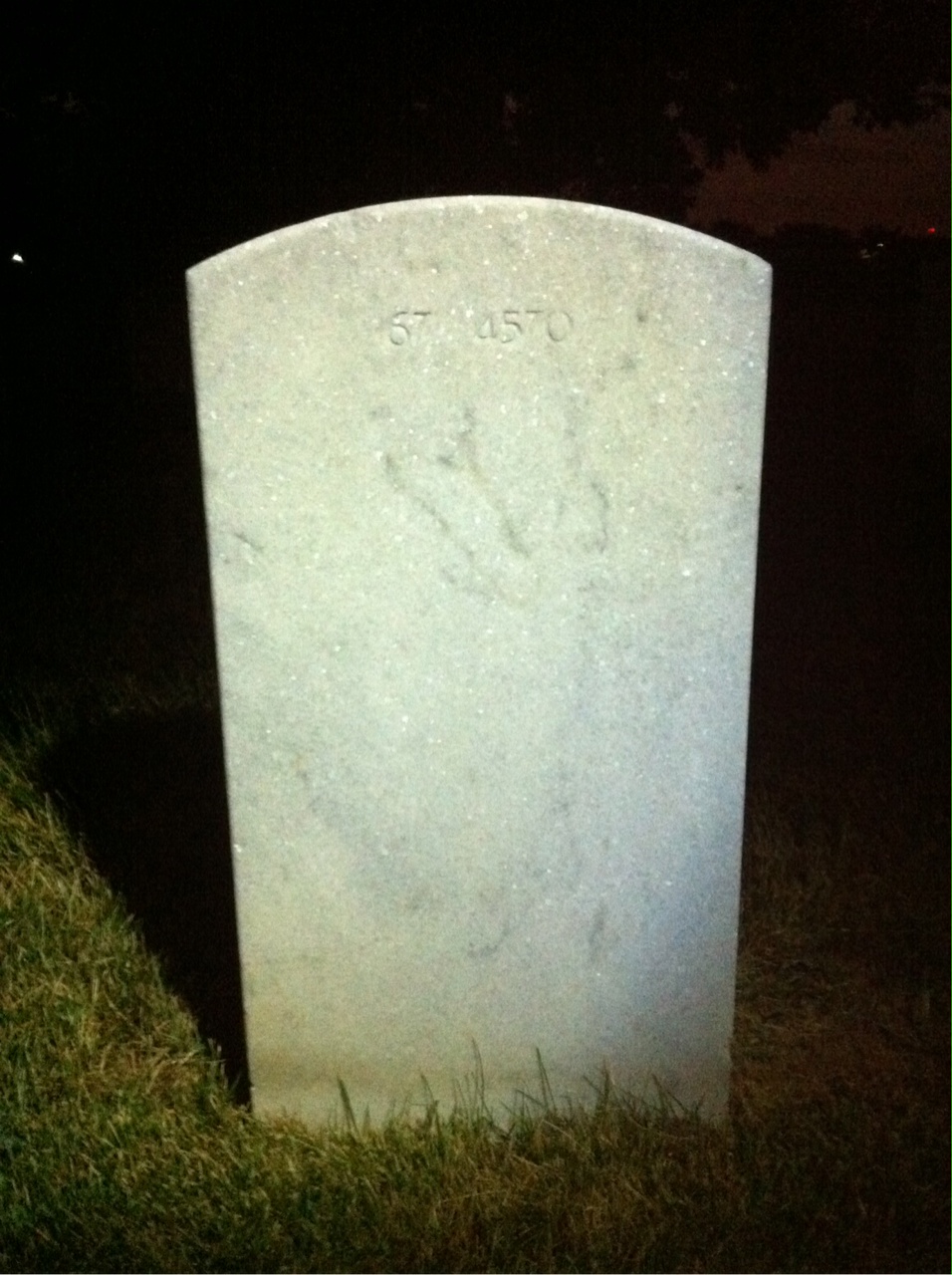 Back of headstone — William Eugene Taylor