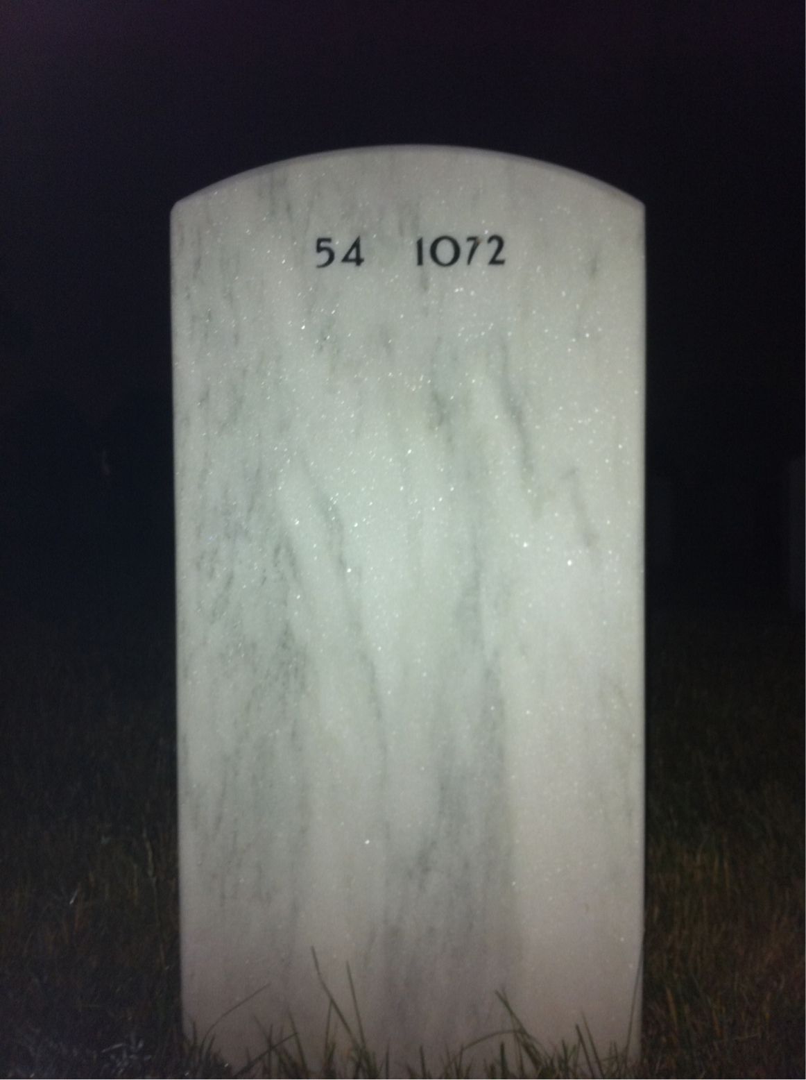 Back of headstone — William Davis
