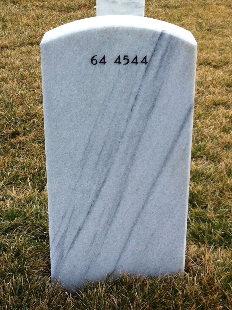 Back of headstone — Samuel Anderson