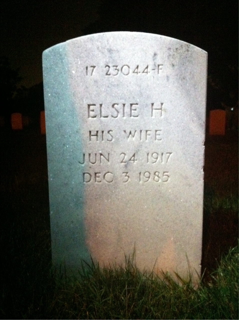 Back of headstone — Charles Mcneely