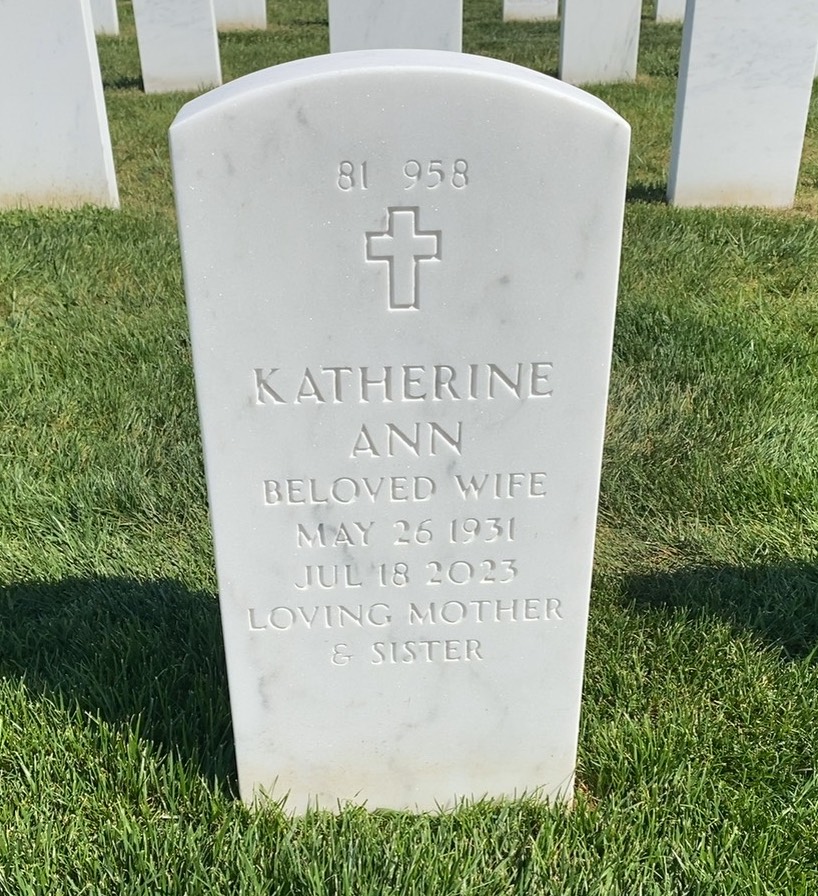 Back of headstone — Wayne Lamond Worthington
