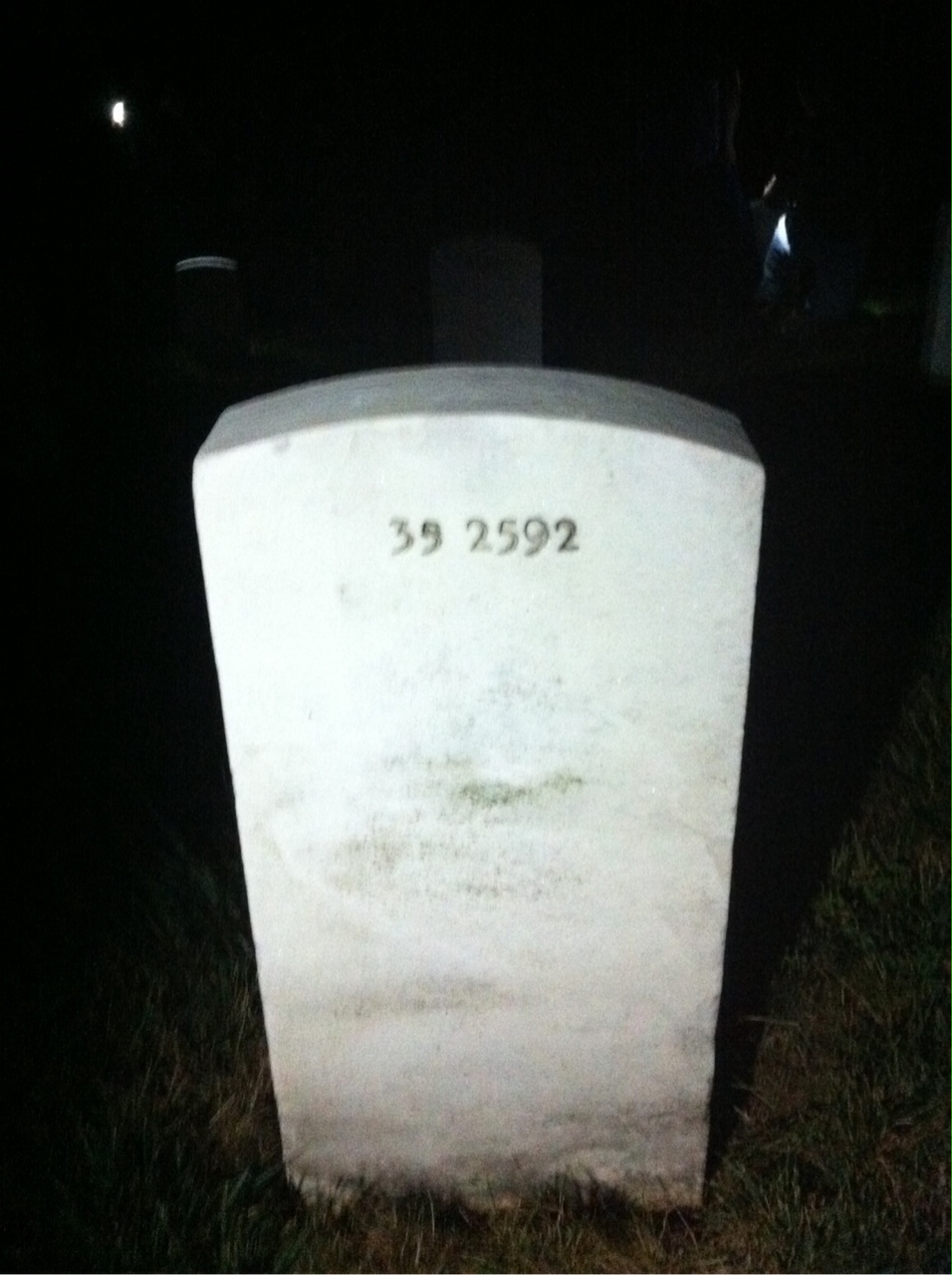 Back of headstone — Albert Beffert