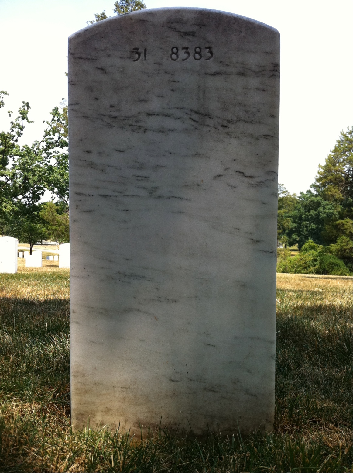 Back of headstone — Frederich Bachofer