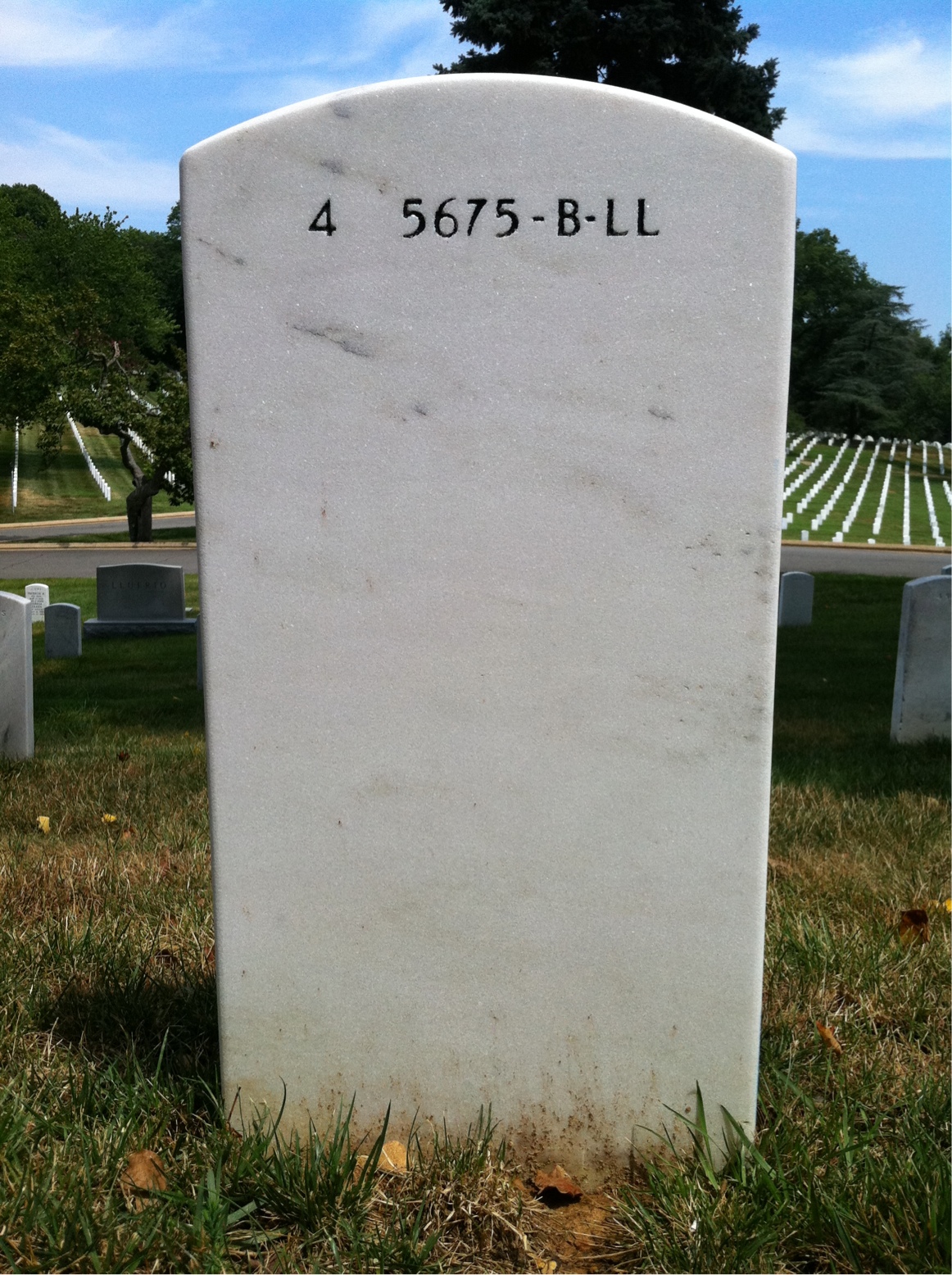 Back of headstone — Robert Archibald