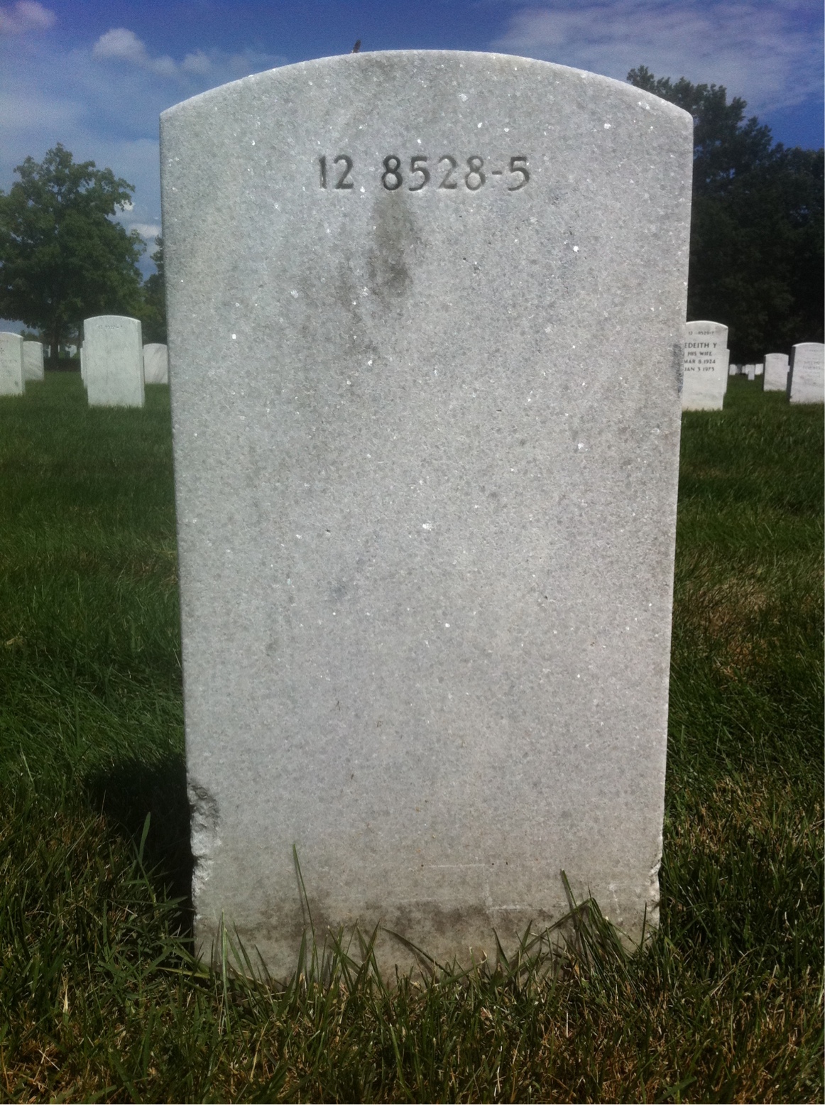 Back of headstone — Timothy Murphy