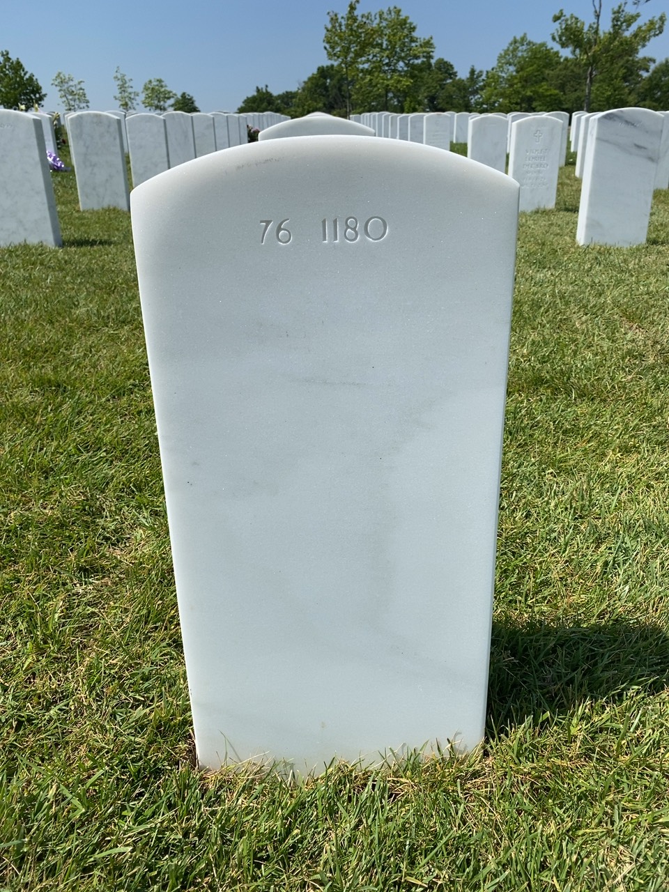 Back of headstone — Thomas John Hughes