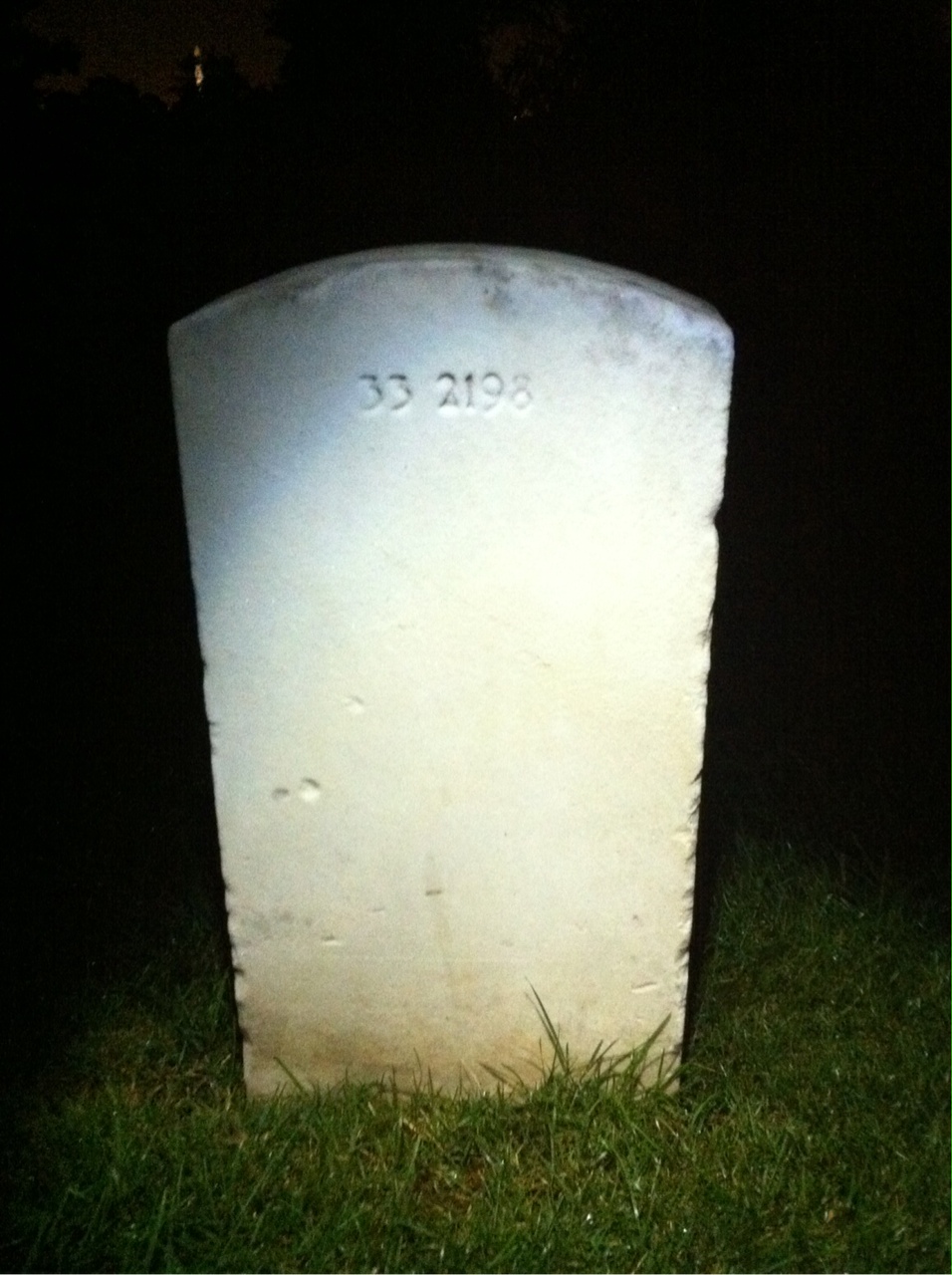 Back of headstone — Maxie Anderson
