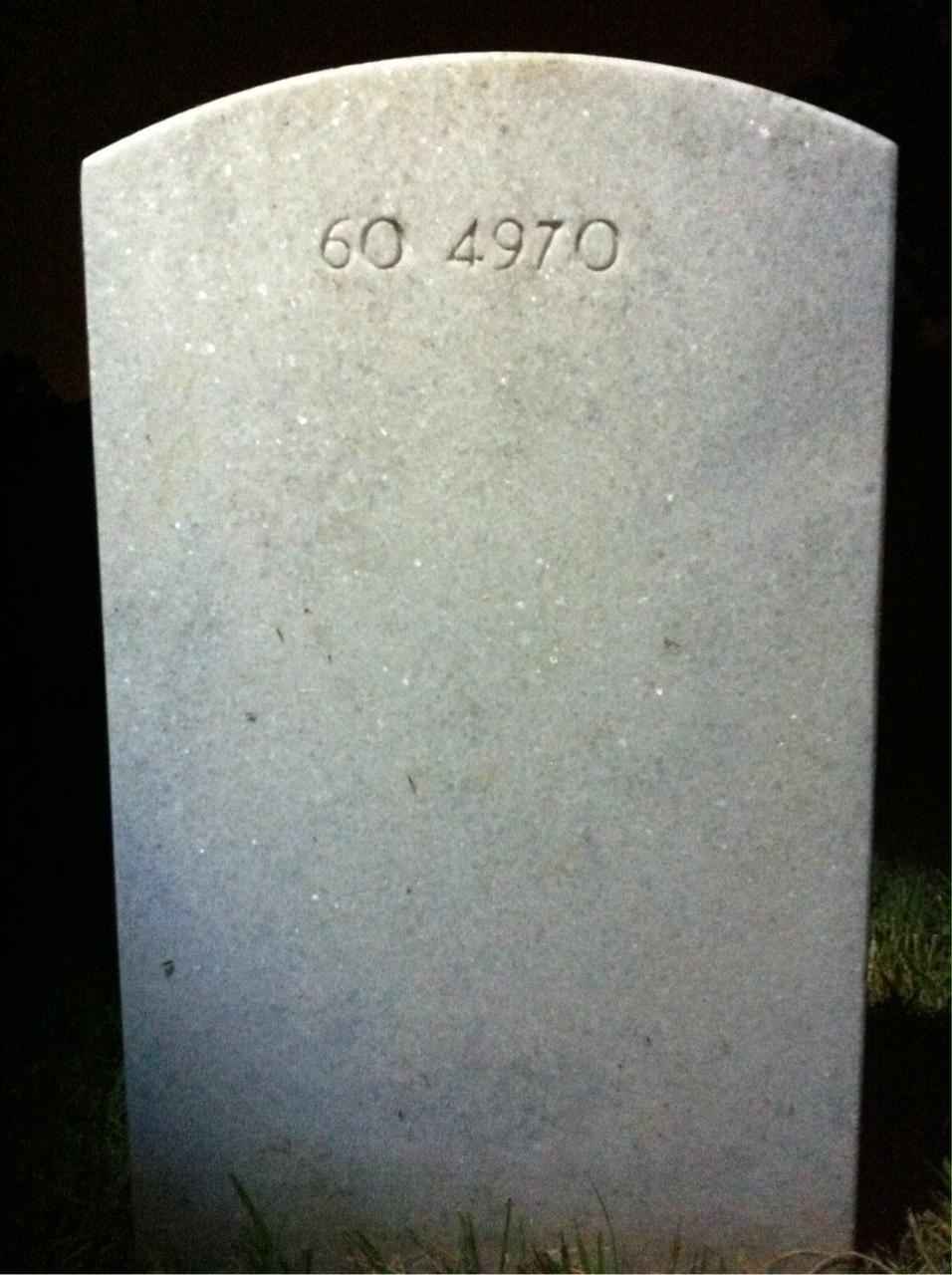 Back of headstone — William Reeves Hart