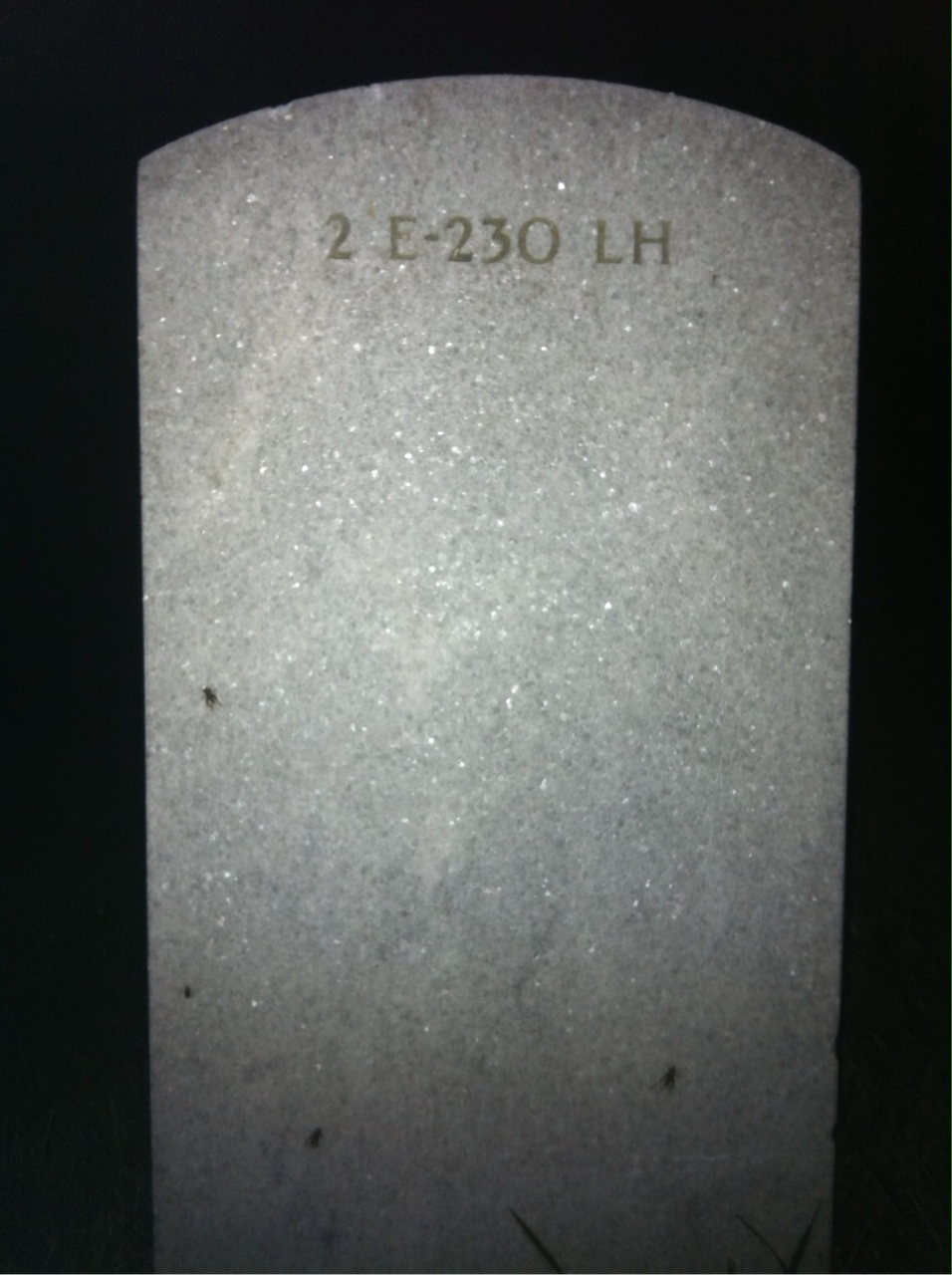 Back of headstone — Lucille Moore