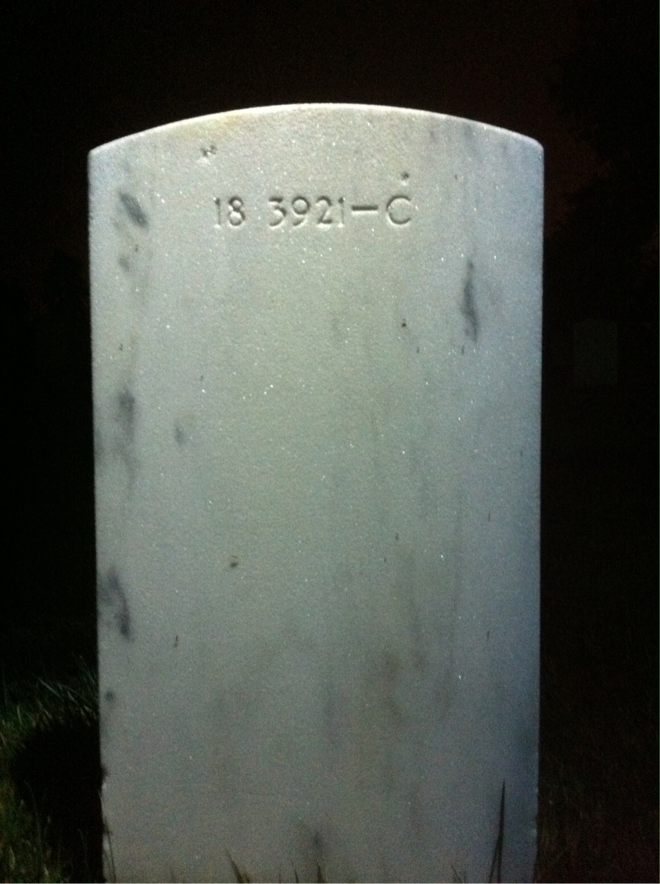 Back of headstone — Cesar Almodovar