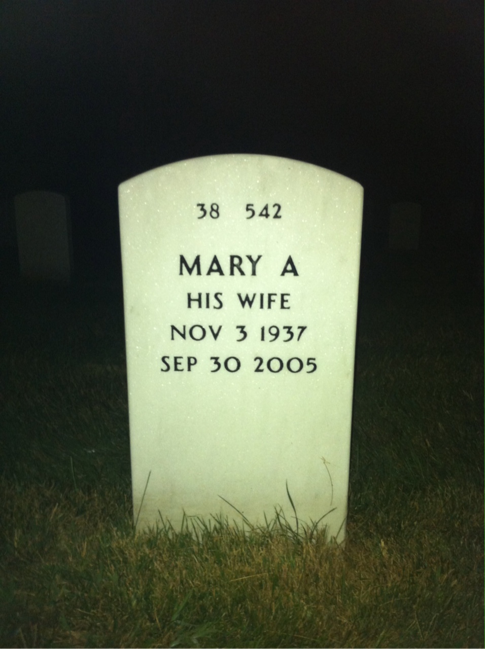 Back of headstone — William Miller