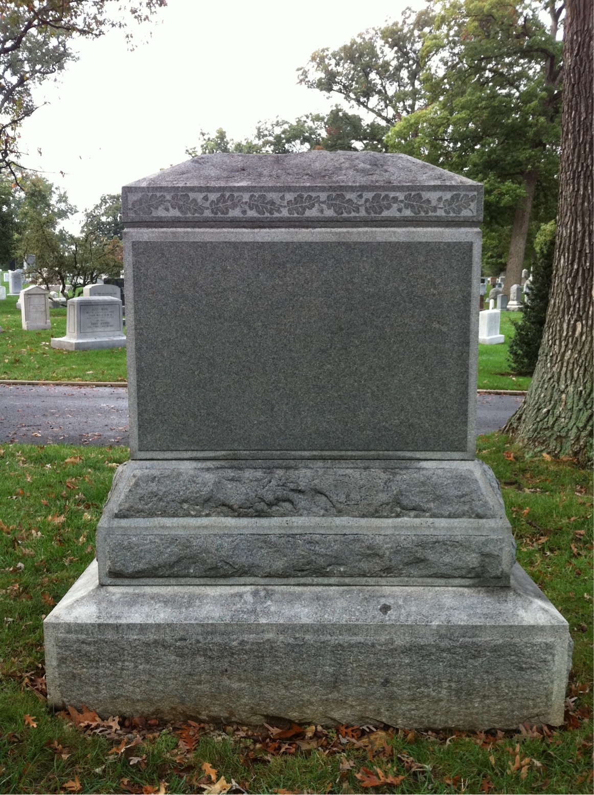 Back of headstone — Nancy Allabach