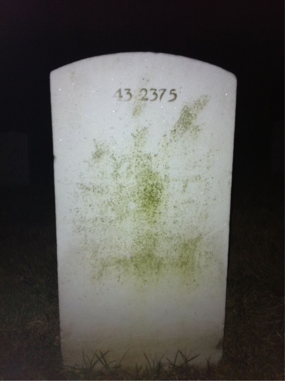 Back of headstone — Theodore E Smith