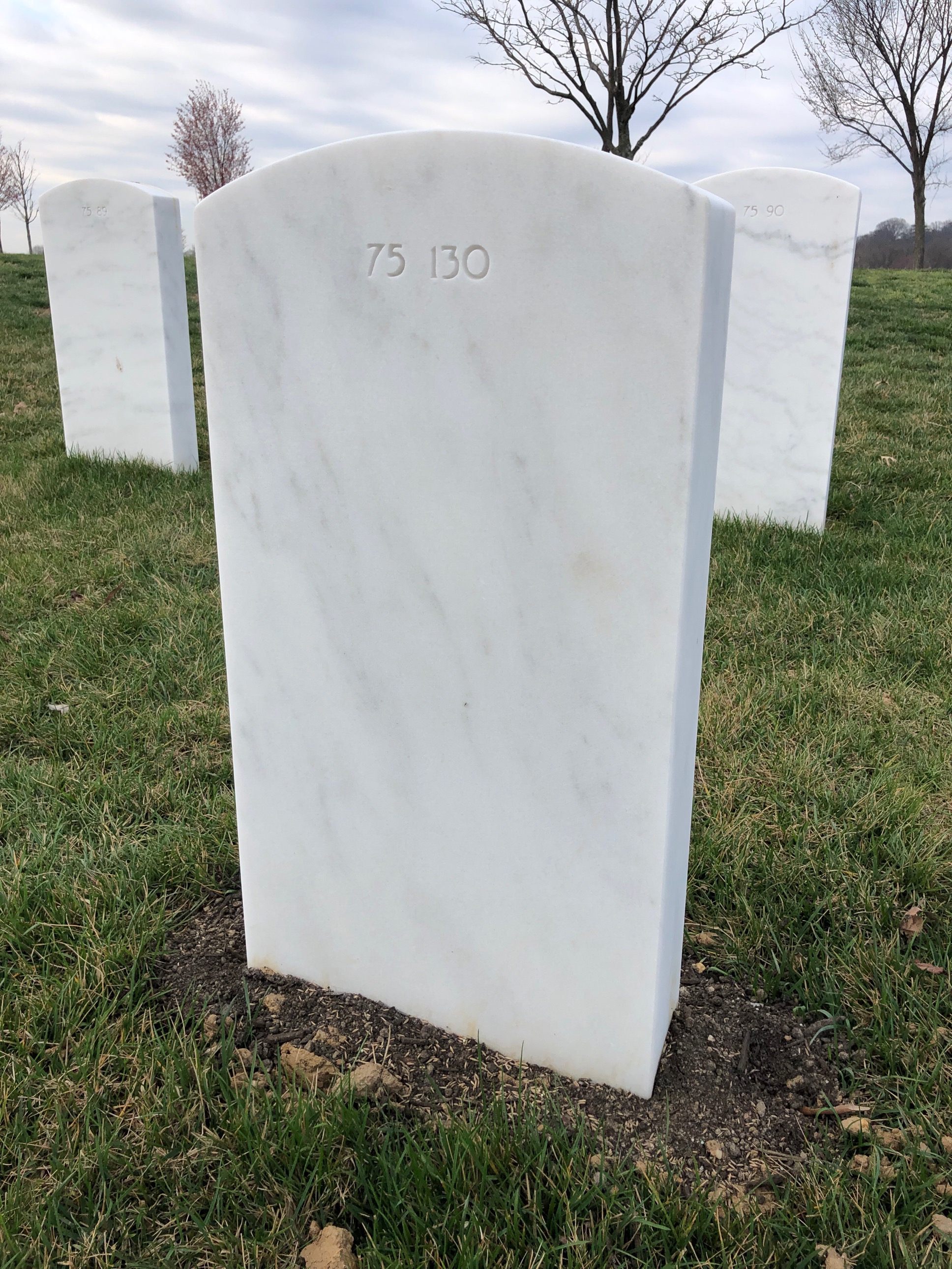 Back of headstone — William E Belk