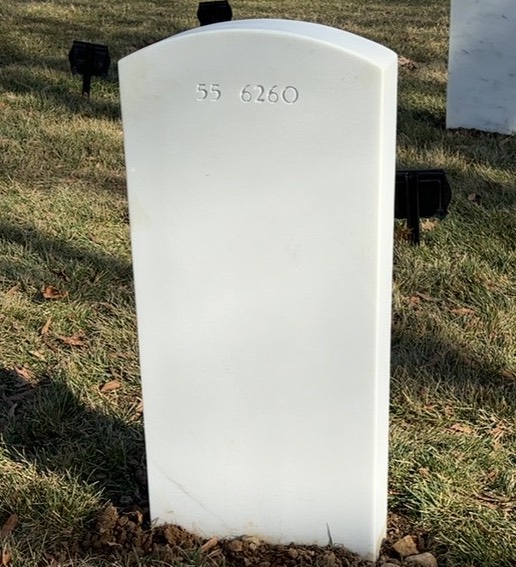 Back of headstone — Ronald Morgan