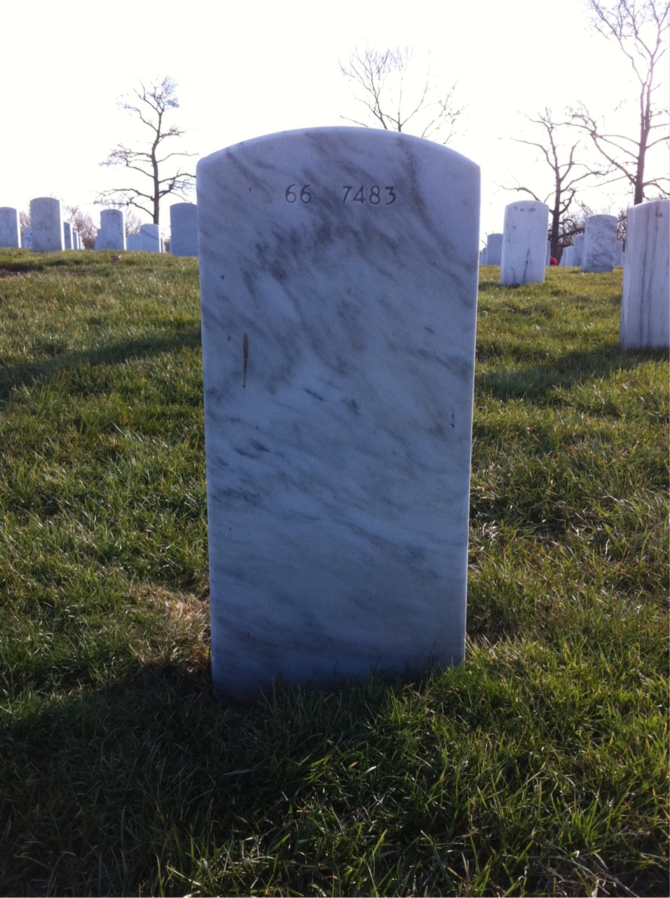 Back of headstone — Charles Heubusch