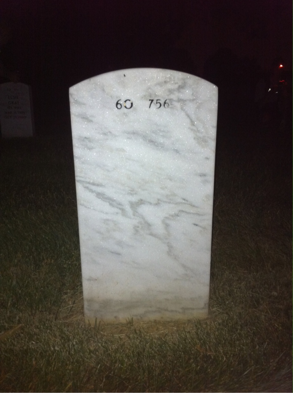 Back of headstone — Christian Hanley