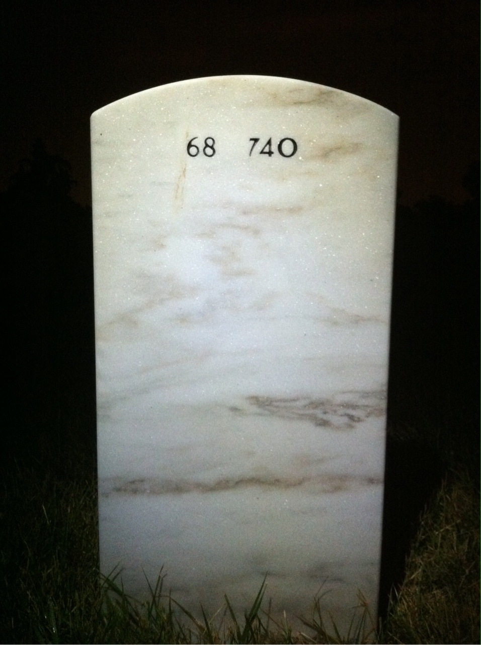Back of headstone — Alfred Kosmark