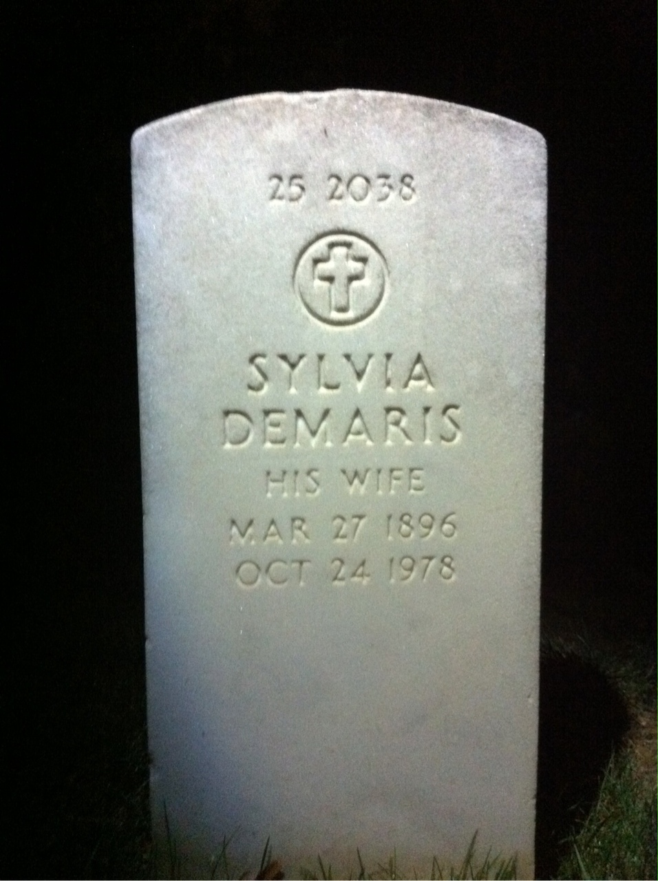 Back of headstone — Byron Mcneill