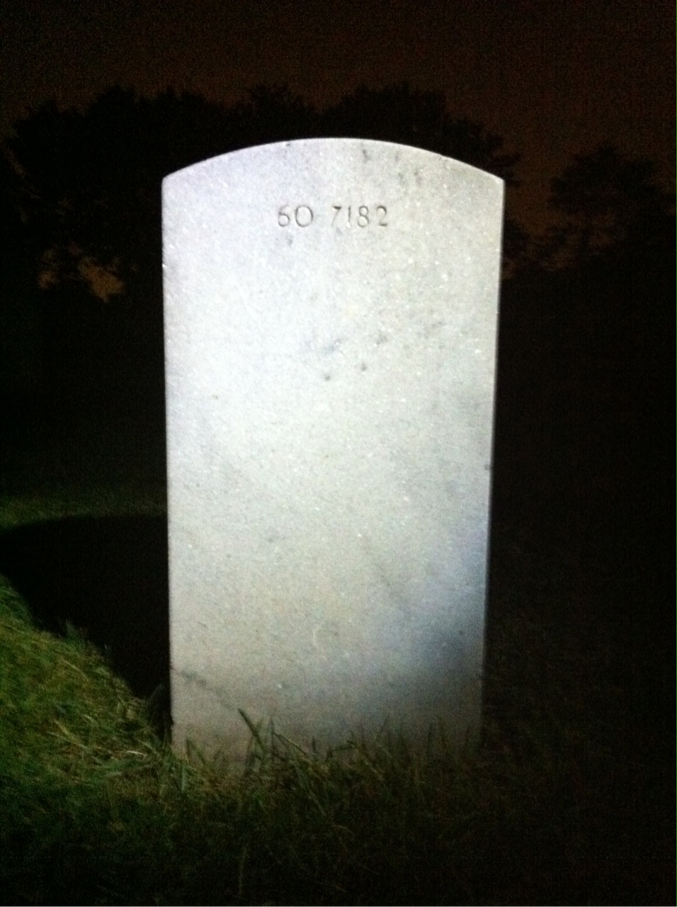 Back of headstone — William Talbot Evans