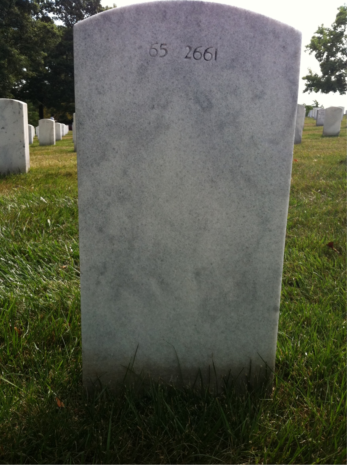 Back of headstone — Sinic Wallace Staton