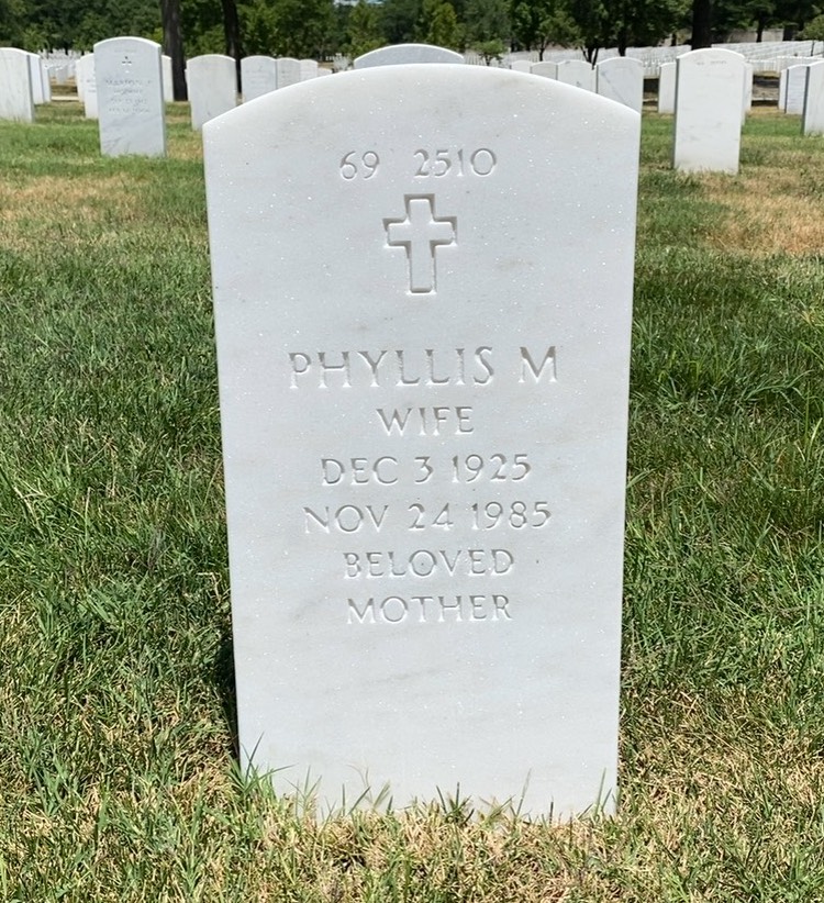 Back of headstone — Dudley Middleton
