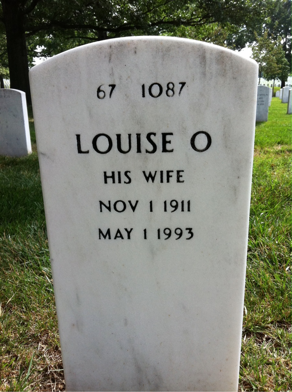 Back of headstone — Martin Greenwell
