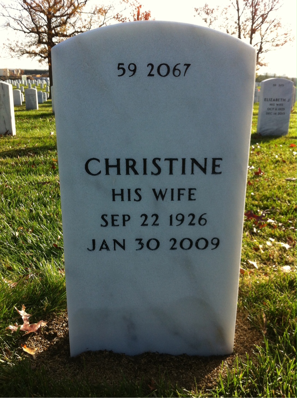 Back of headstone — Robert Barnum