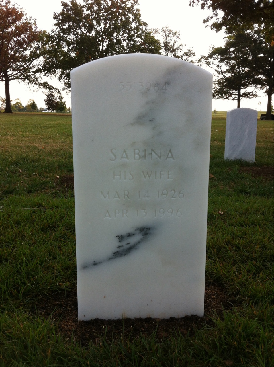 Back of headstone — Nicholas Skorich