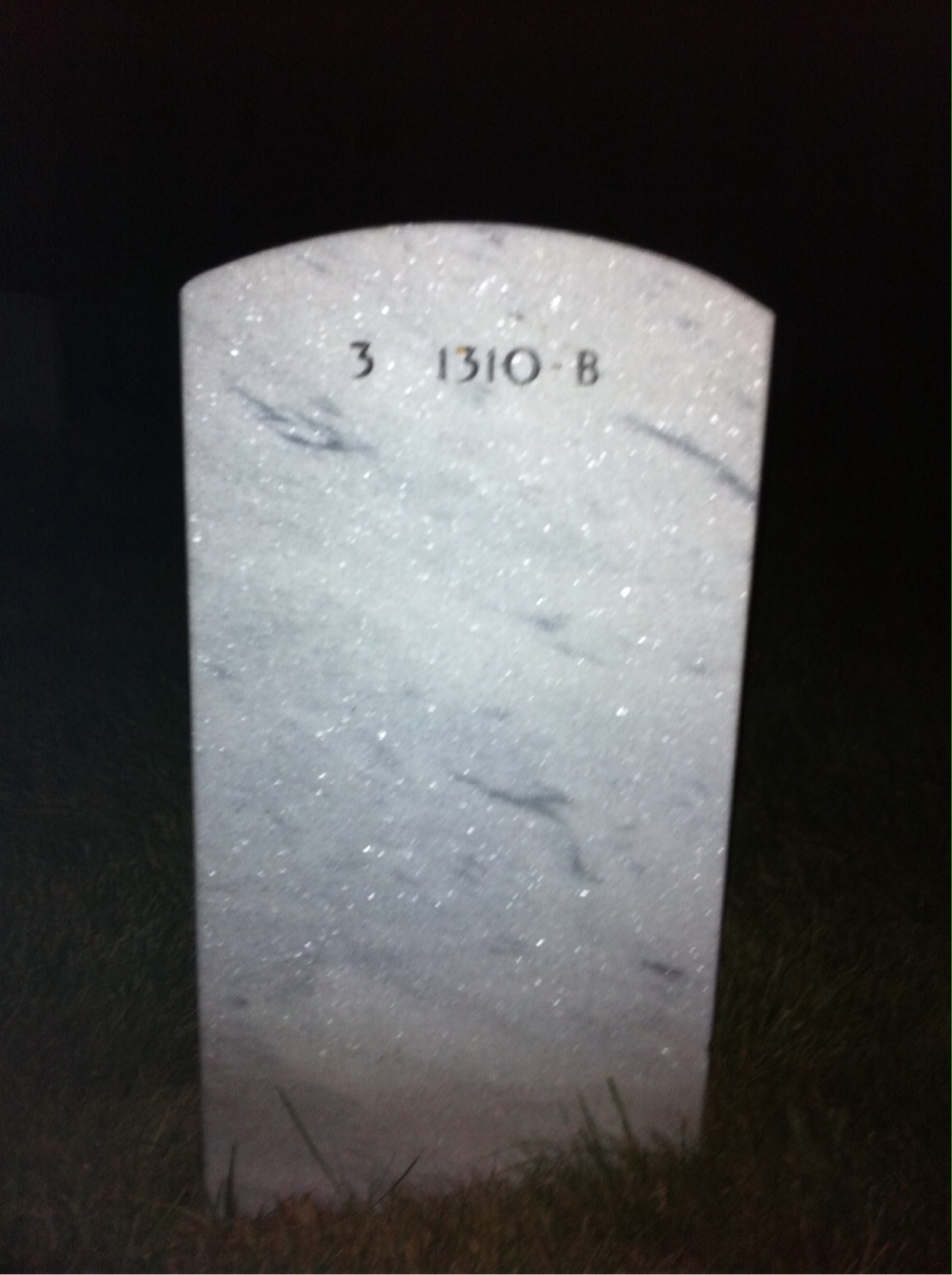 Back of headstone — Michael Scotti