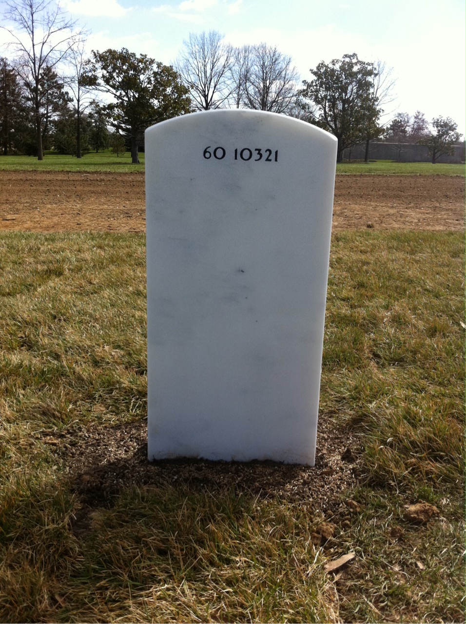 Back of headstone — Russell Decarius Kibler