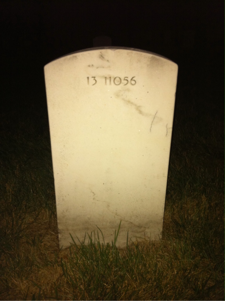Back of headstone — J Bancroft