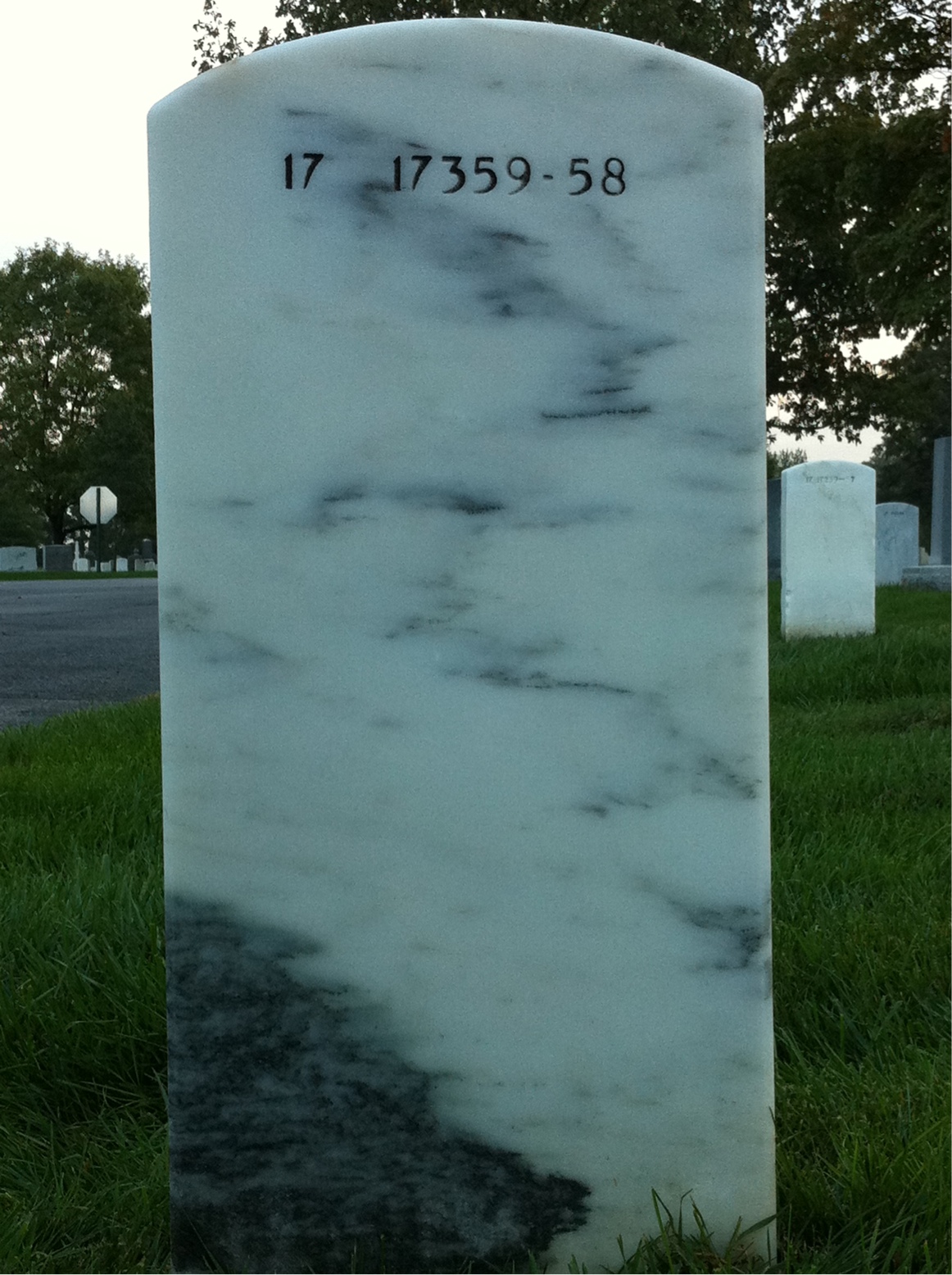 Back of headstone — Louis Cooper
