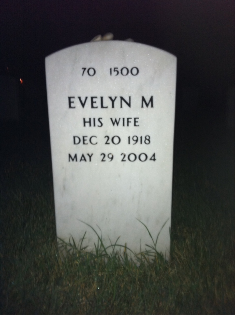 Back of headstone — Henry Faunce