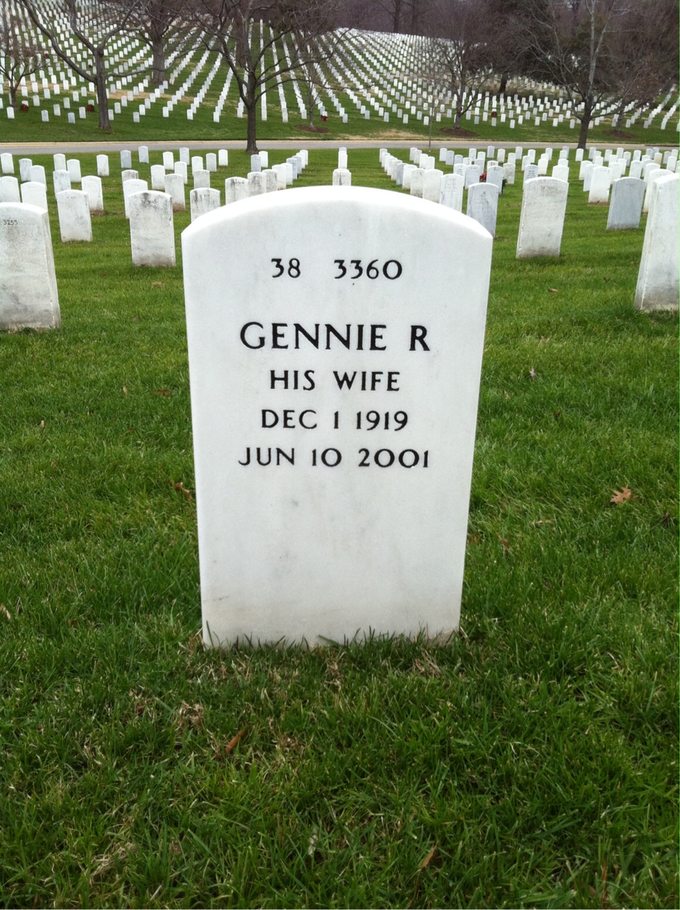 Back of headstone — William Harris