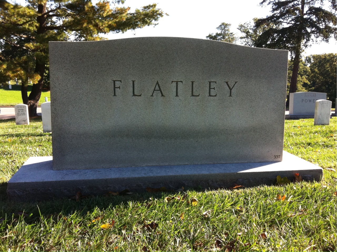 Back of headstone — James Flatley