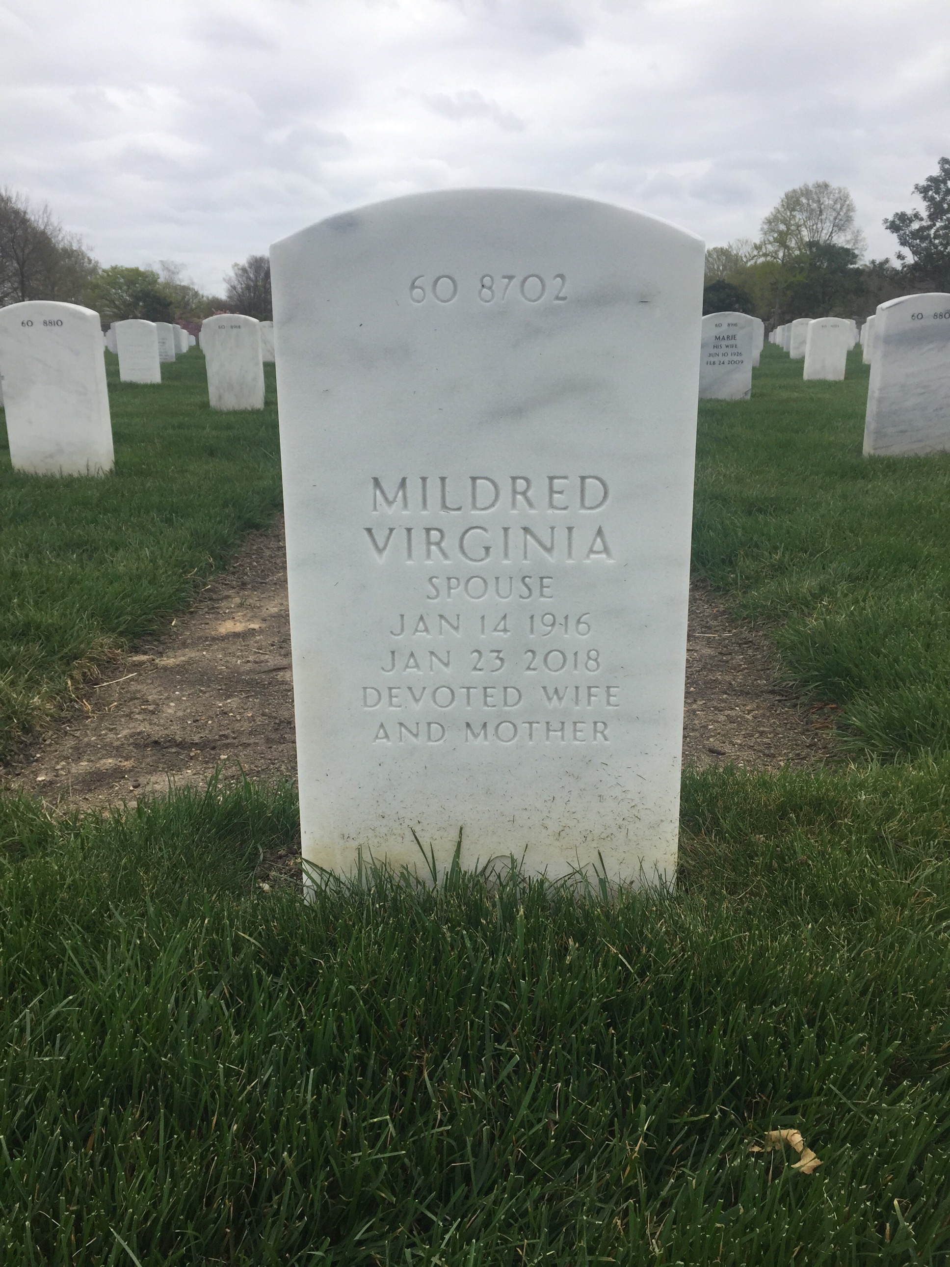 Back of headstone — Victor Bovino