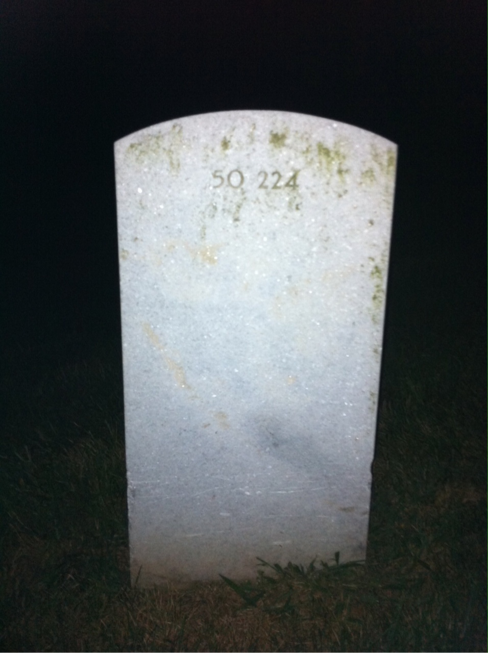 Back of headstone — Andrew White