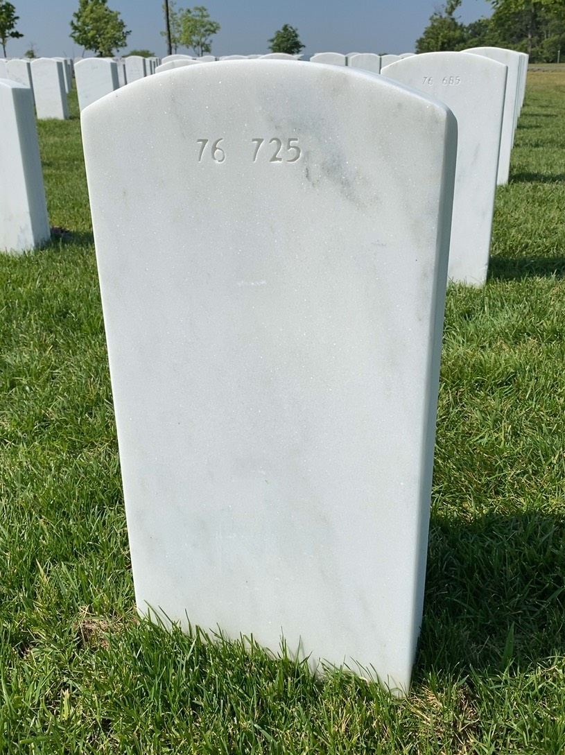 Back of headstone — Timothy L Pentecost