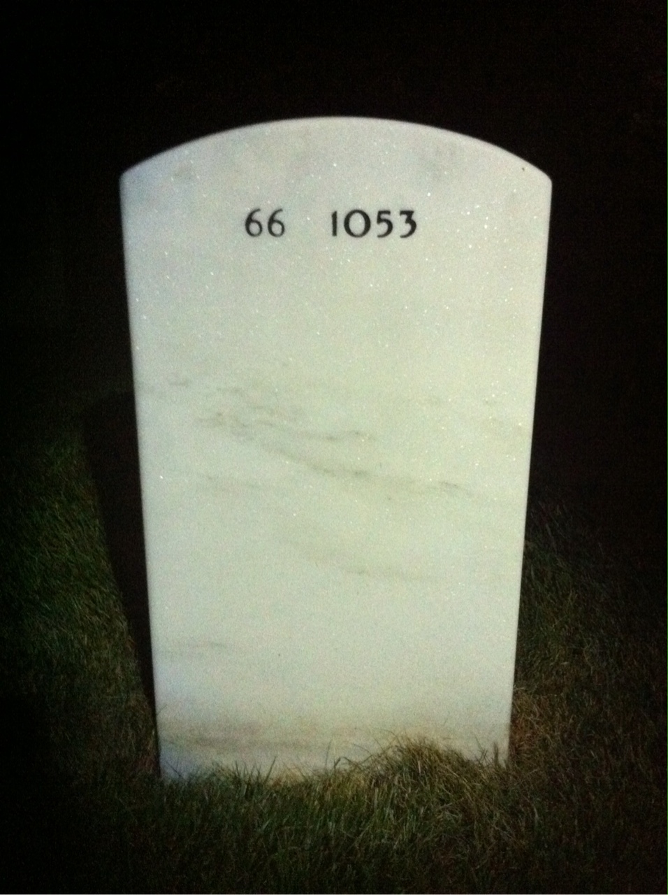 Back of headstone — Alfred Bracy