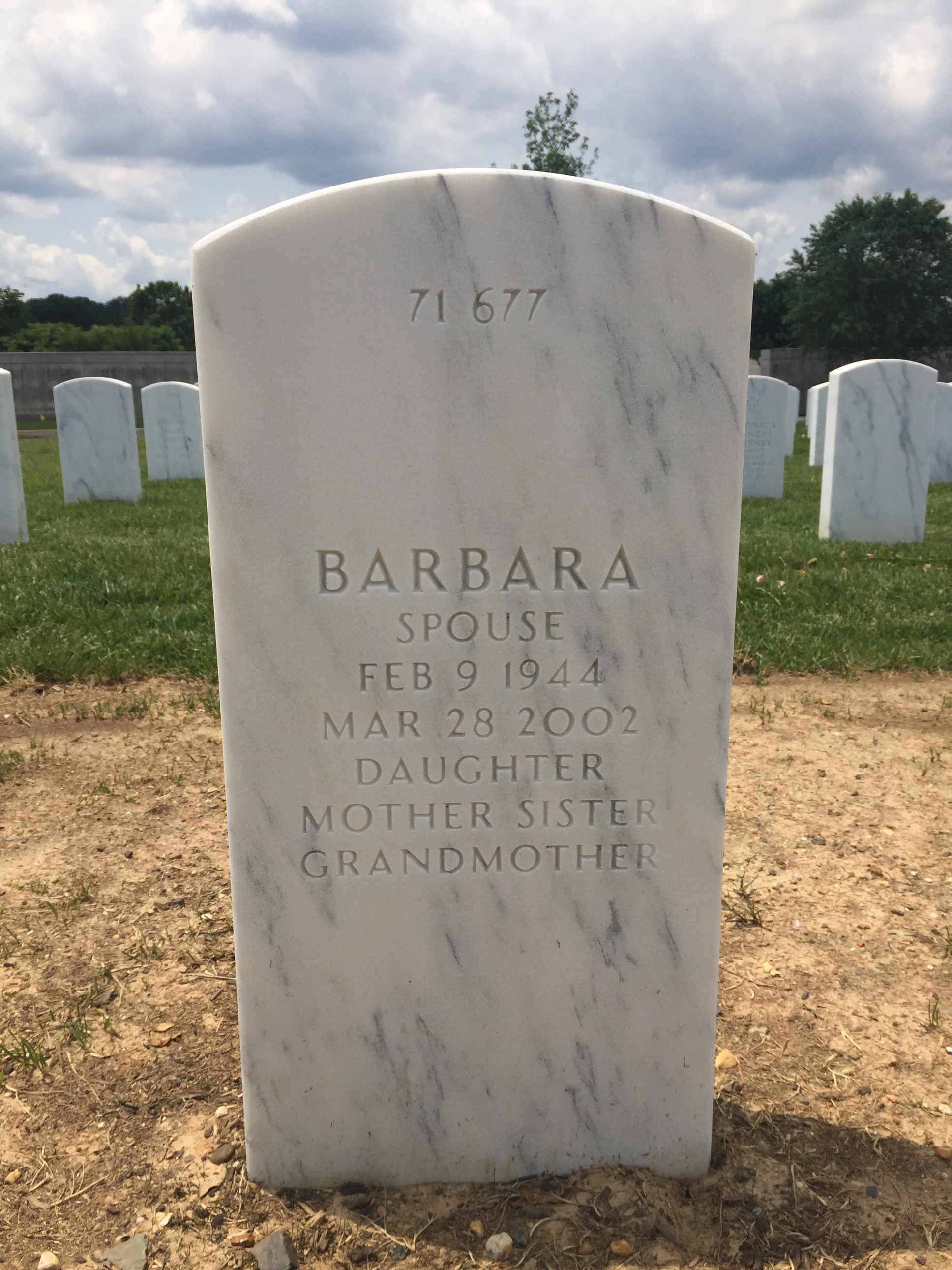 Back of headstone — Warren William Wassamire