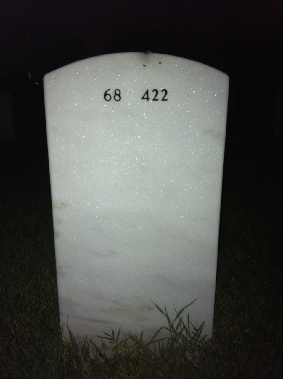 Back of headstone — Felton Pugh