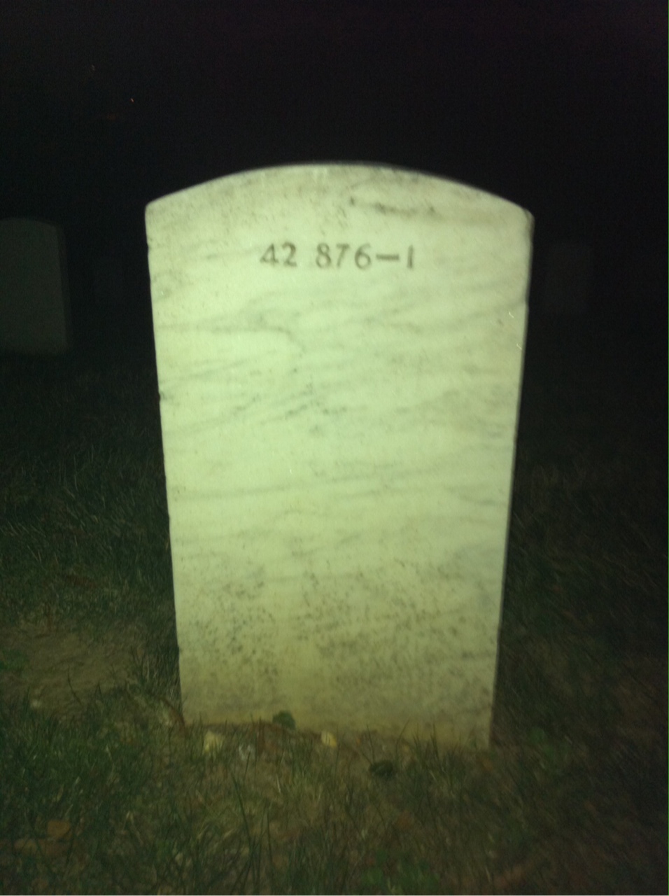 Back of headstone — George Mills