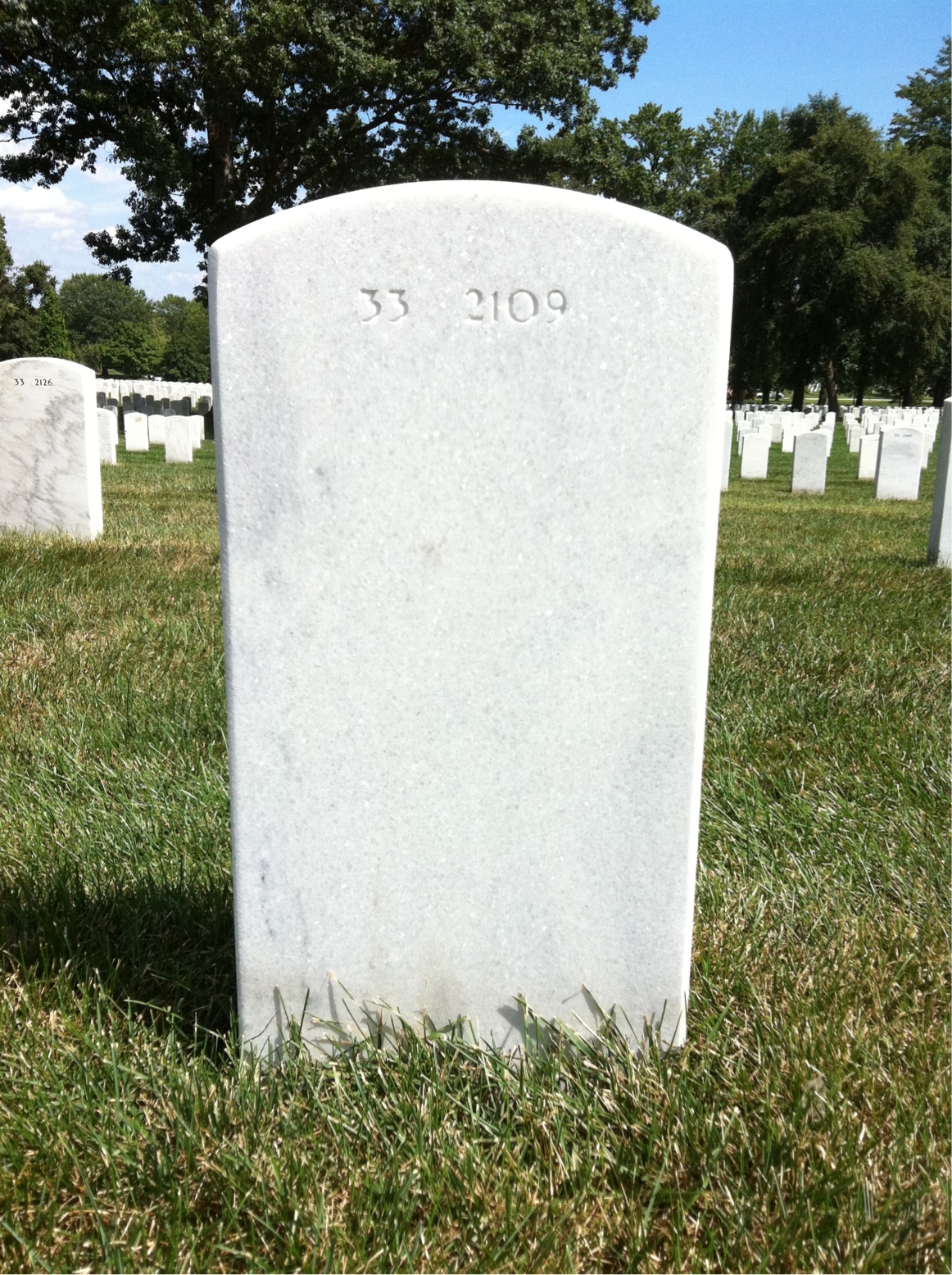 Back of headstone — Angelina Decaroli