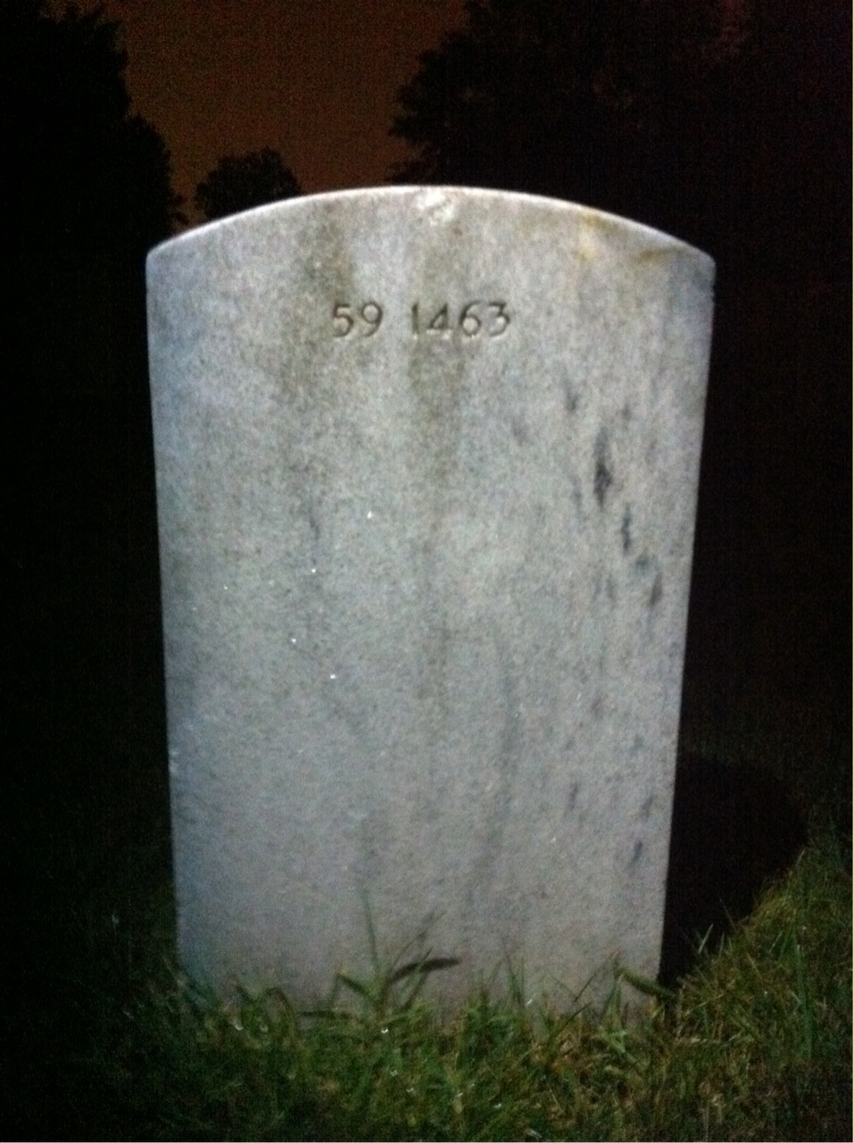 Back of headstone — James Blair